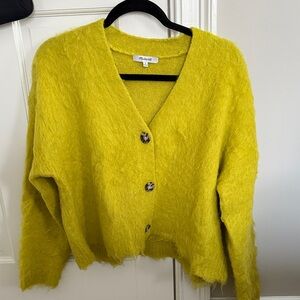 Madewell Fuzzy Lime Cardigan